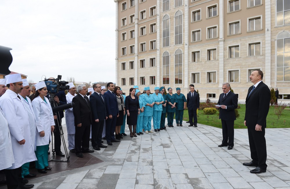 Prezident İlham Əliyev Naxçıvan Muxtar Respublika Xəstəxanasının açılışını edib  (FOTO)