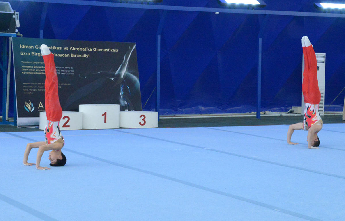 İdman gimnastikası və akrobatika üzrə Birgə Azərbaycan Birinciliyində ilk günün qalibləri mükafatlandırıldı (FOTO)