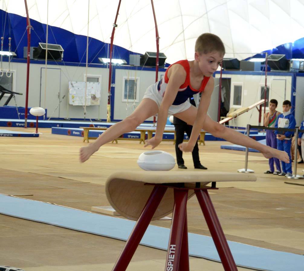 Bakıda kişi idman gimnastikası üzrə çoxnövçülükdə yarışlar başlayıb (FOTO)