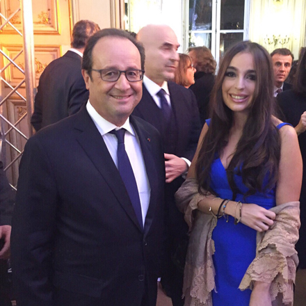 Leyla Əliyeva Parisdə iqlim dəyişikliyi üzrə konfrans çərçivəsində rəsmi qəbulda iştirak edib