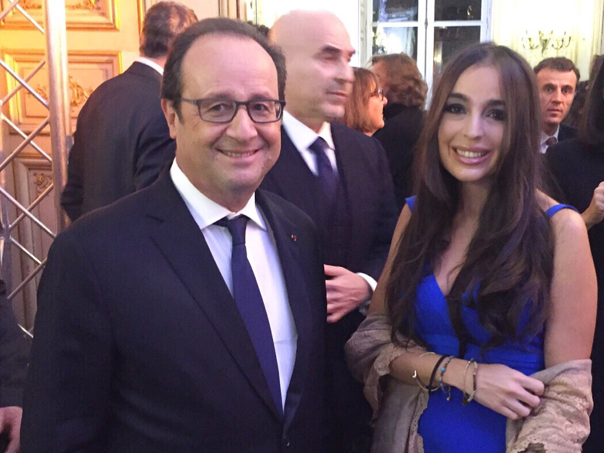 Leyla Əliyeva Parisdə iqlim dəyişikliyi üzrə konfrans çərçivəsində rəsmi qəbulda iştirak edib