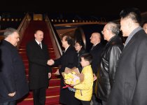 Prezident İlham Əliyev Çinin paytaxtı Pekinə gəlib (FOTO)