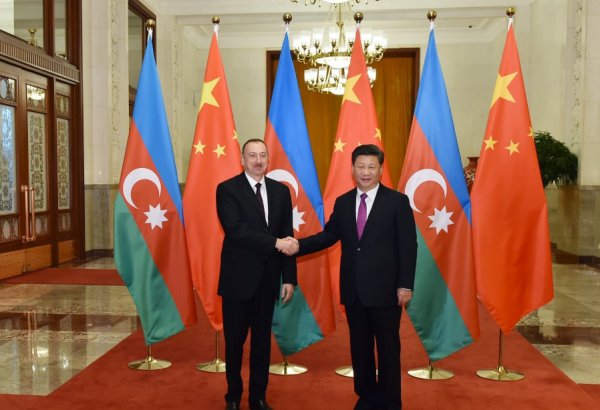 Prezident İlham Əliyevin Pekində rəsmi qarşılanma mərasimi olub  (FOTO)