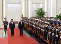 Prezident İlham Əliyevin Pekində rəsmi qarşılanma mərasimi olub  (FOTO)