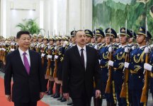 Prezident İlham Əliyevin Pekində rəsmi qarşılanma mərasimi olub  (FOTO)