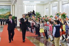 Prezident İlham Əliyevin Pekində rəsmi qarşılanma mərasimi olub  (FOTO)