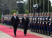 Əfqanıstan Prezidentinin rəsmi qarşılanma mərasimi olub (FOTO)