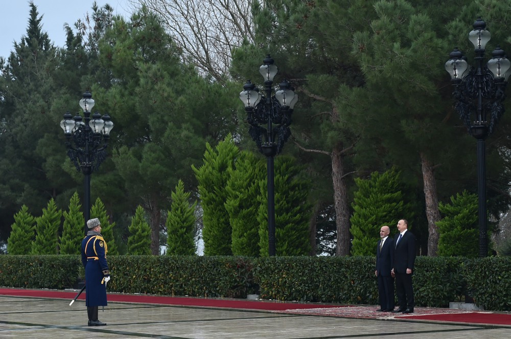 Əfqanıstan Prezidentinin rəsmi qarşılanma mərasimi olub (FOTO)