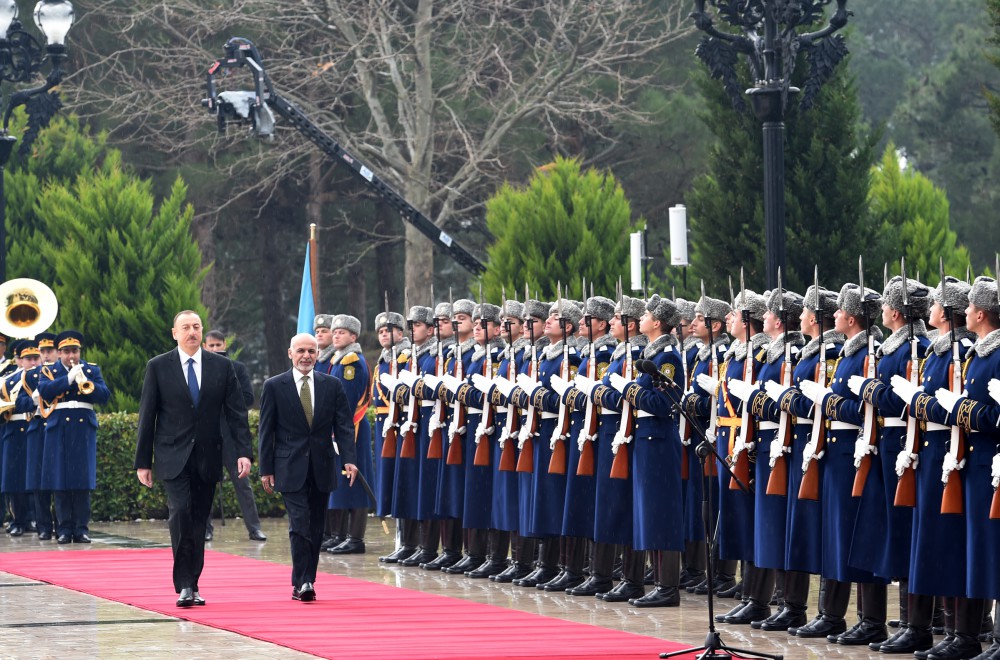 Əfqanıstan Prezidentinin rəsmi qarşılanma mərasimi olub (FOTO)