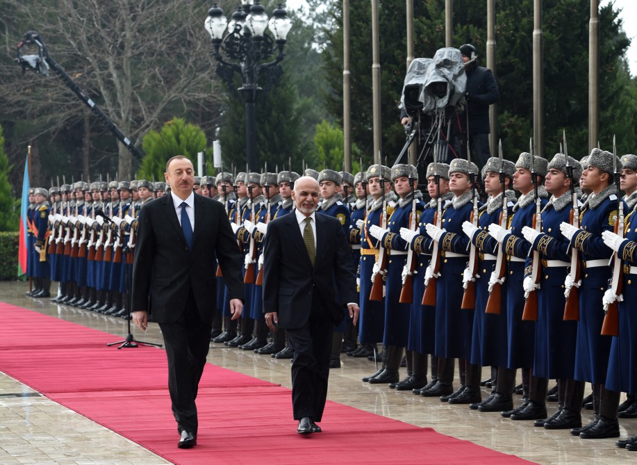 Əfqanıstan Prezidentinin rəsmi qarşılanma mərasimi olub (FOTO)