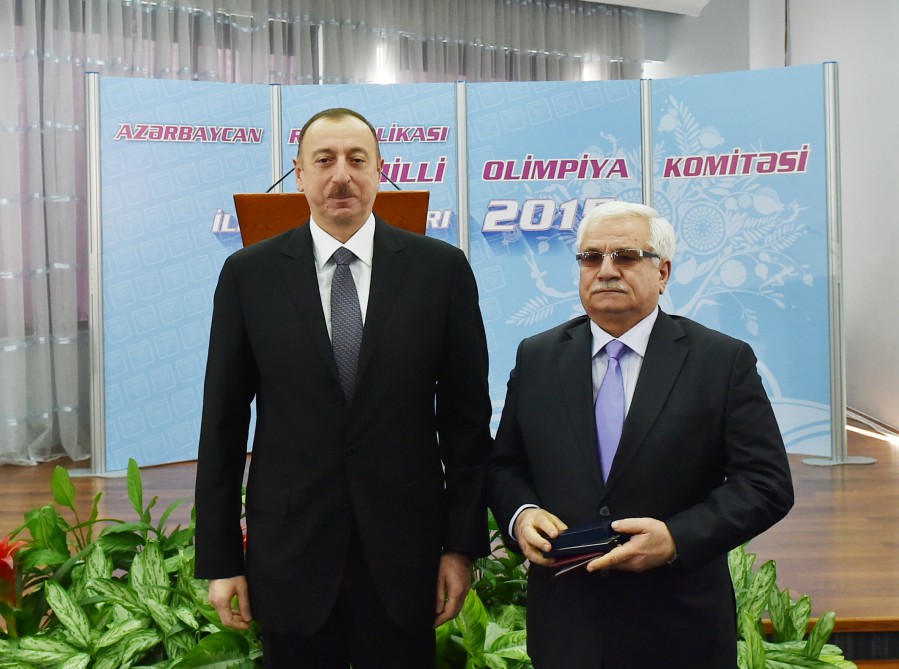 İlham Əliyev və xanımı Mehriban Əliyeva 2015-ci ilin idman yekunlarına həsr olunan mərasimdə iştirak ediblər (FOTO) (ƏLAVƏ OLUNUB)