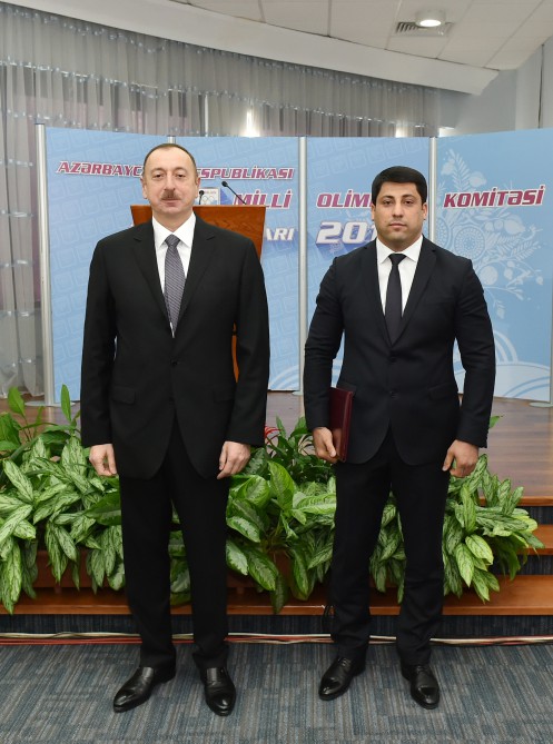 İlham Əliyev və xanımı Mehriban Əliyeva 2015-ci ilin idman yekunlarına həsr olunan mərasimdə iştirak ediblər (FOTO) (ƏLAVƏ OLUNUB)