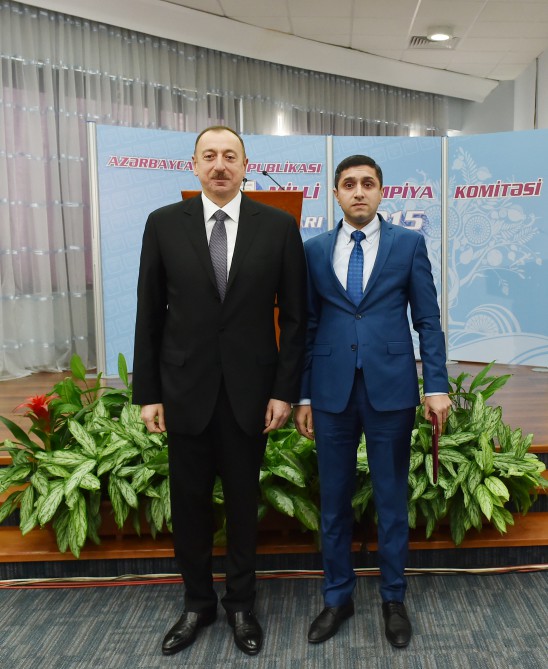 İlham Əliyev və xanımı Mehriban Əliyeva 2015-ci ilin idman yekunlarına həsr olunan mərasimdə iştirak ediblər (FOTO) (ƏLAVƏ OLUNUB)