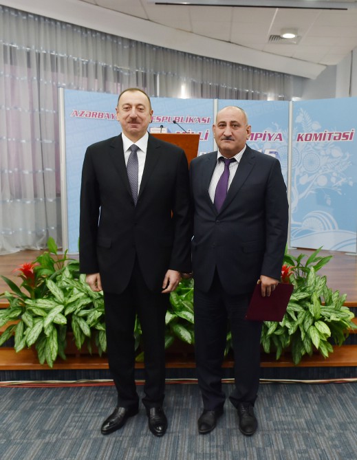 İlham Əliyev və xanımı Mehriban Əliyeva 2015-ci ilin idman yekunlarına həsr olunan mərasimdə iştirak ediblər (FOTO) (ƏLAVƏ OLUNUB)