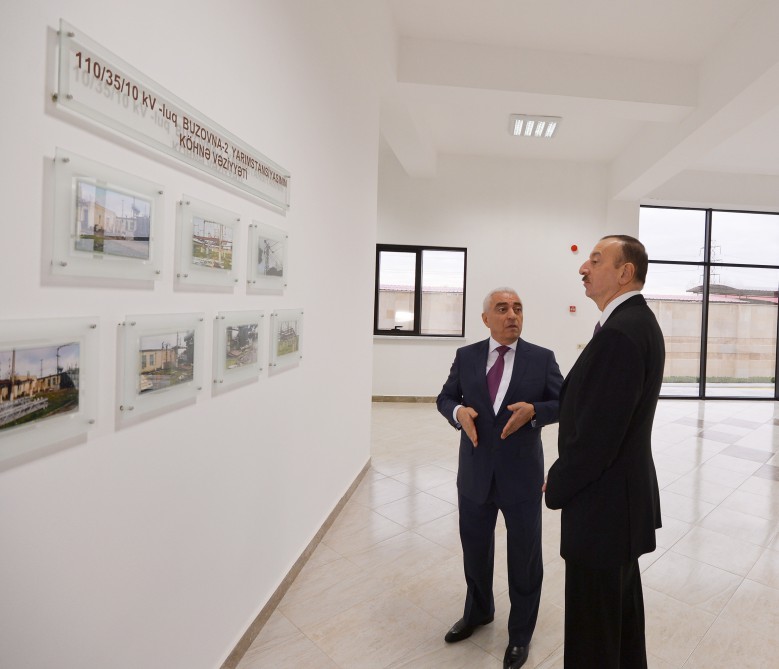Azərbaycan Prezidenti İlham Əliyev Xəzər rayonunda bir neçə yarımstansiyanın açılışında iştirak edib (FOTO)