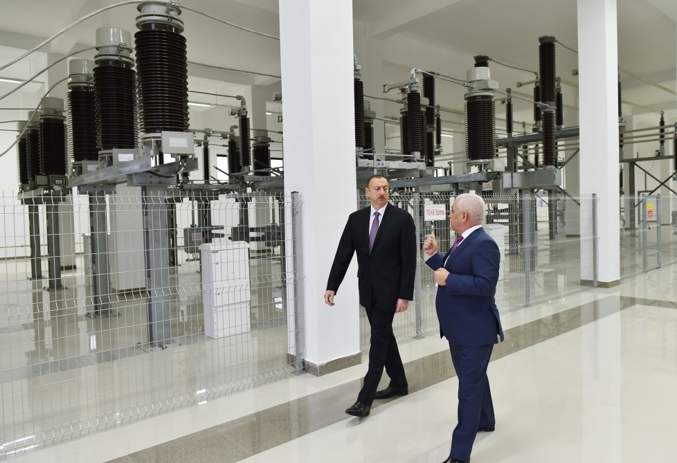 Azərbaycan Prezidenti İlham Əliyev Xəzər rayonunda bir neçə yarımstansiyanın açılışında iştirak edib (FOTO)