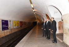 İlham Əliyev “Elmlər Akademiyası” stansiyasının yeni inşa olunan ikinci çıxışının açılışında iştirak edib (FOTO)