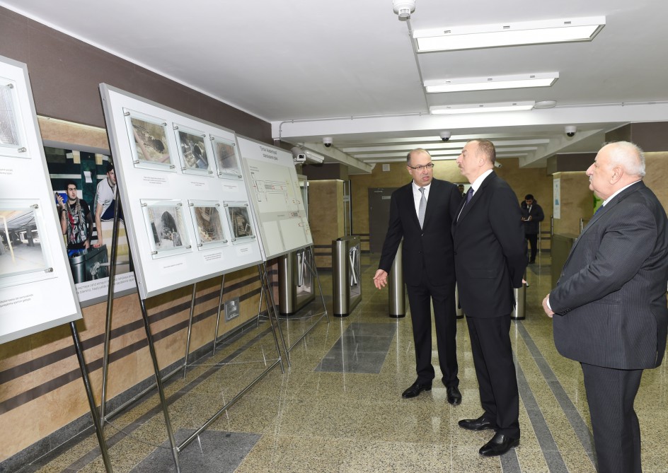 İlham Əliyev “Elmlər Akademiyası” stansiyasının yeni inşa olunan ikinci çıxışının açılışında iştirak edib (FOTO)