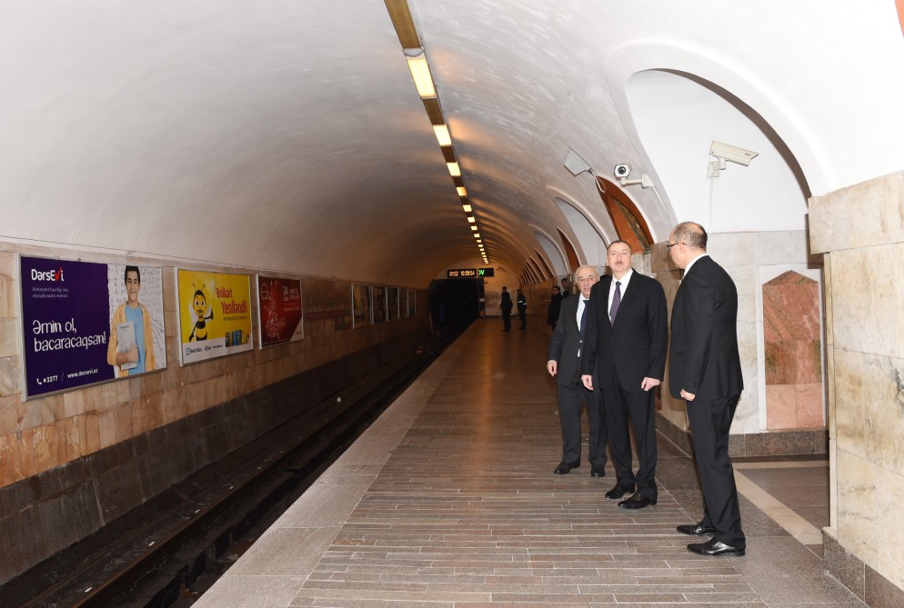 İlham Əliyev “Elmlər Akademiyası” stansiyasının yeni inşa olunan ikinci çıxışının açılışında iştirak edib (FOTO)