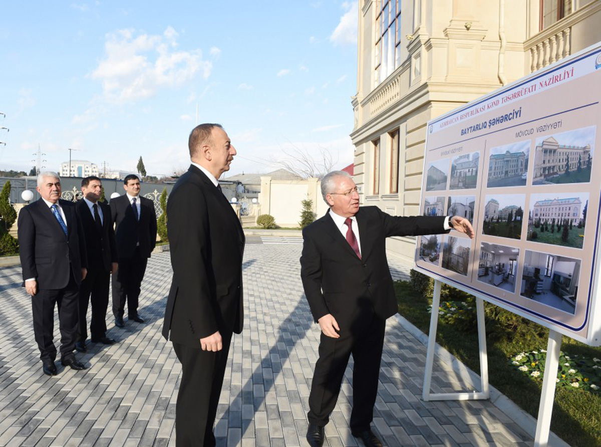 Prezident İlham Əliyev “Baytarlıq şəhərciyi”nin açılışında iştirak edib (FOTO)