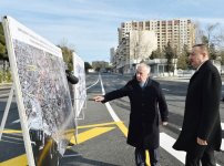 Prezident İlham Əliyev Xətai rayonunda yolların yenidənqurmadan sonrakı vəziyyəti ilə tanış olub (FOTO)