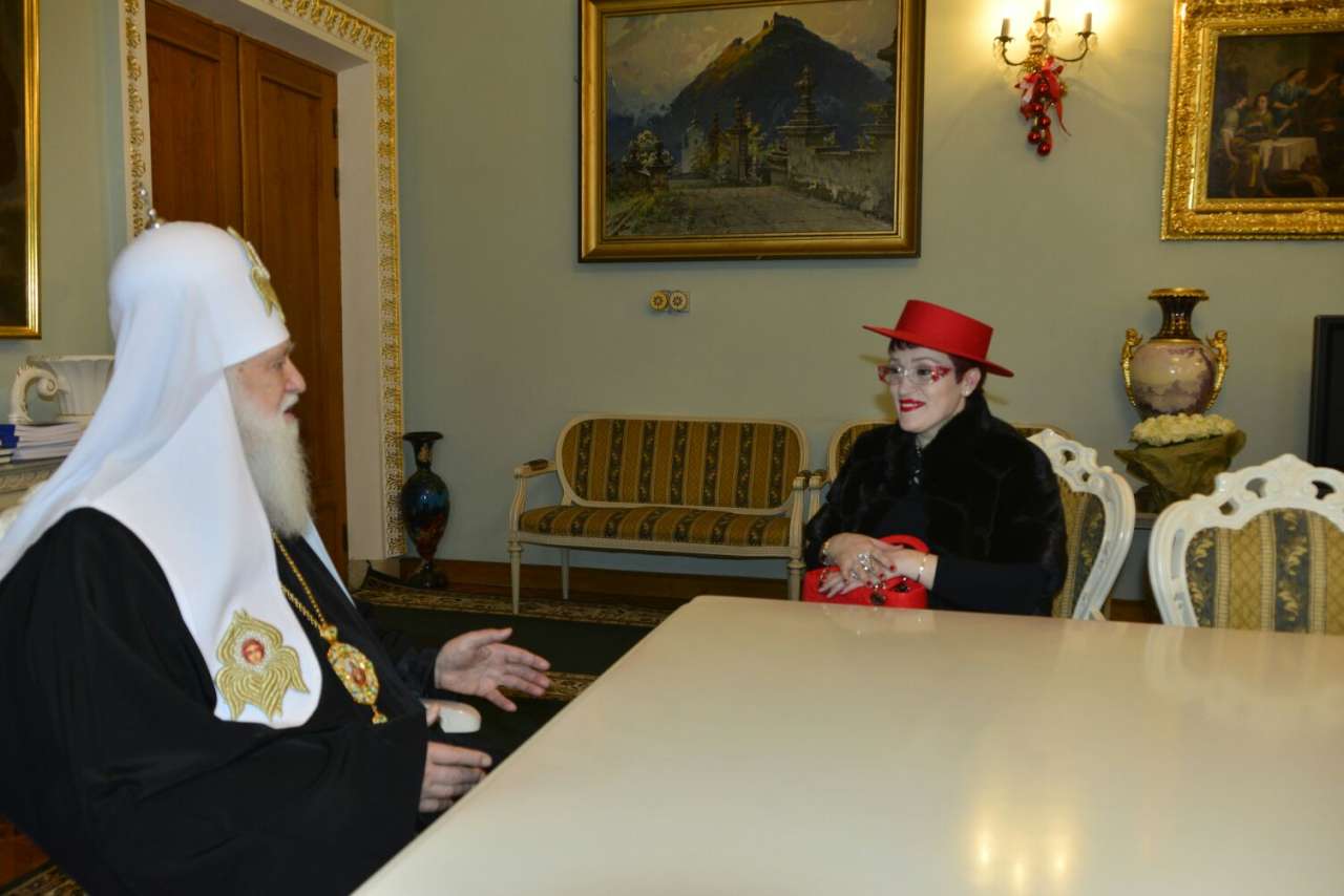 Ukrayna Patriarxı Filaret Nuridə Qurbanova ilə görüşüb (FOTO)