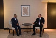 Prezident İlham Əliyev Davosda İran Prezidenti Administrasiyasının rəhbəri ilə görüşüb