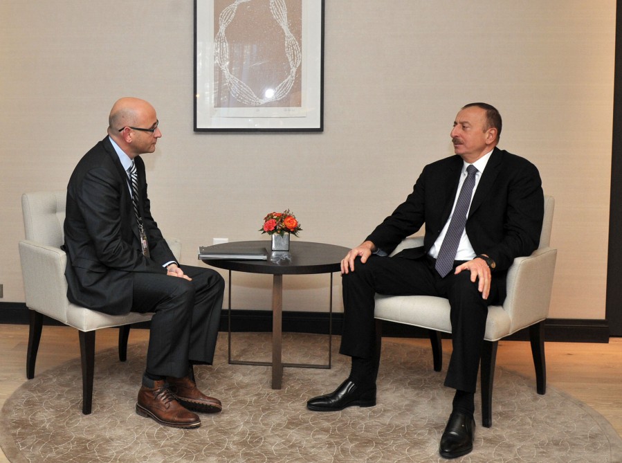 İlham Əliyev "Procter and Gamble Europe" şirkətinin prezidenti ilə görüşüb