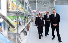 Prezident İlham Əliyev Yeni Ağdağ gips zavodunun açılışında iştirak edib (FOTO)