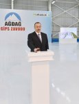 Prezident İlham Əliyev Yeni Ağdağ gips zavodunun açılışında iştirak edib (FOTO)