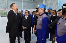 Prezident İlham Əliyev Yeni Ağdağ gips zavodunun açılışında iştirak edib (FOTO)