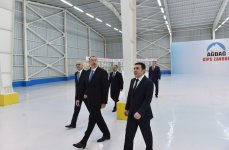 Prezident İlham Əliyev Yeni Ağdağ gips zavodunun açılışında iştirak edib (FOTO)