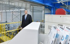 Prezident İlham Əliyev Yeni Ağdağ gips zavodunun açılışında iştirak edib (FOTO)