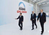 Prezident İlham Əliyev Yeni Ağdağ gips zavodunun açılışında iştirak edib (FOTO)
