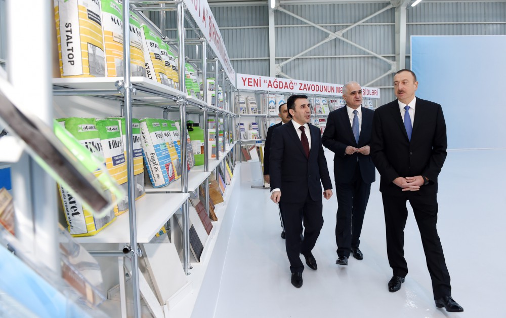 Prezident İlham Əliyev Yeni Ağdağ gips zavodunun açılışında iştirak edib (FOTO)