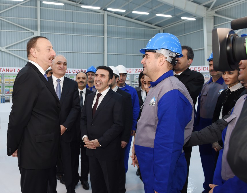 Prezident İlham Əliyev Yeni Ağdağ gips zavodunun açılışında iştirak edib (FOTO)