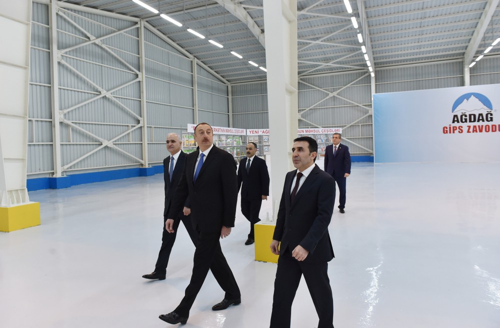 Prezident İlham Əliyev Yeni Ağdağ gips zavodunun açılışında iştirak edib (FOTO)