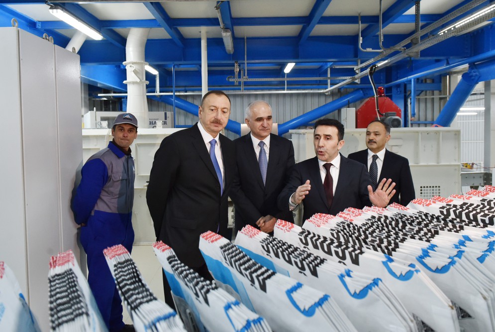 Prezident İlham Əliyev Yeni Ağdağ gips zavodunun açılışında iştirak edib (FOTO)