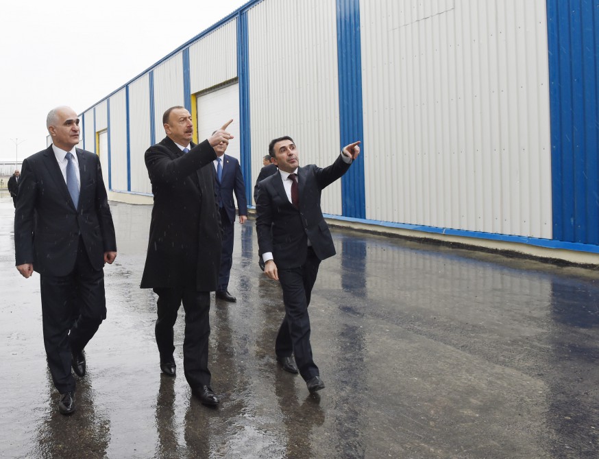 Prezident İlham Əliyev Yeni Ağdağ gips zavodunun açılışında iştirak edib (FOTO)