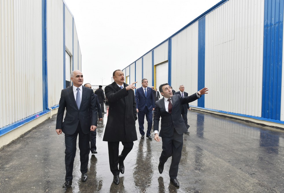 Prezident İlham Əliyev Yeni Ağdağ gips zavodunun açılışında iştirak edib (FOTO)