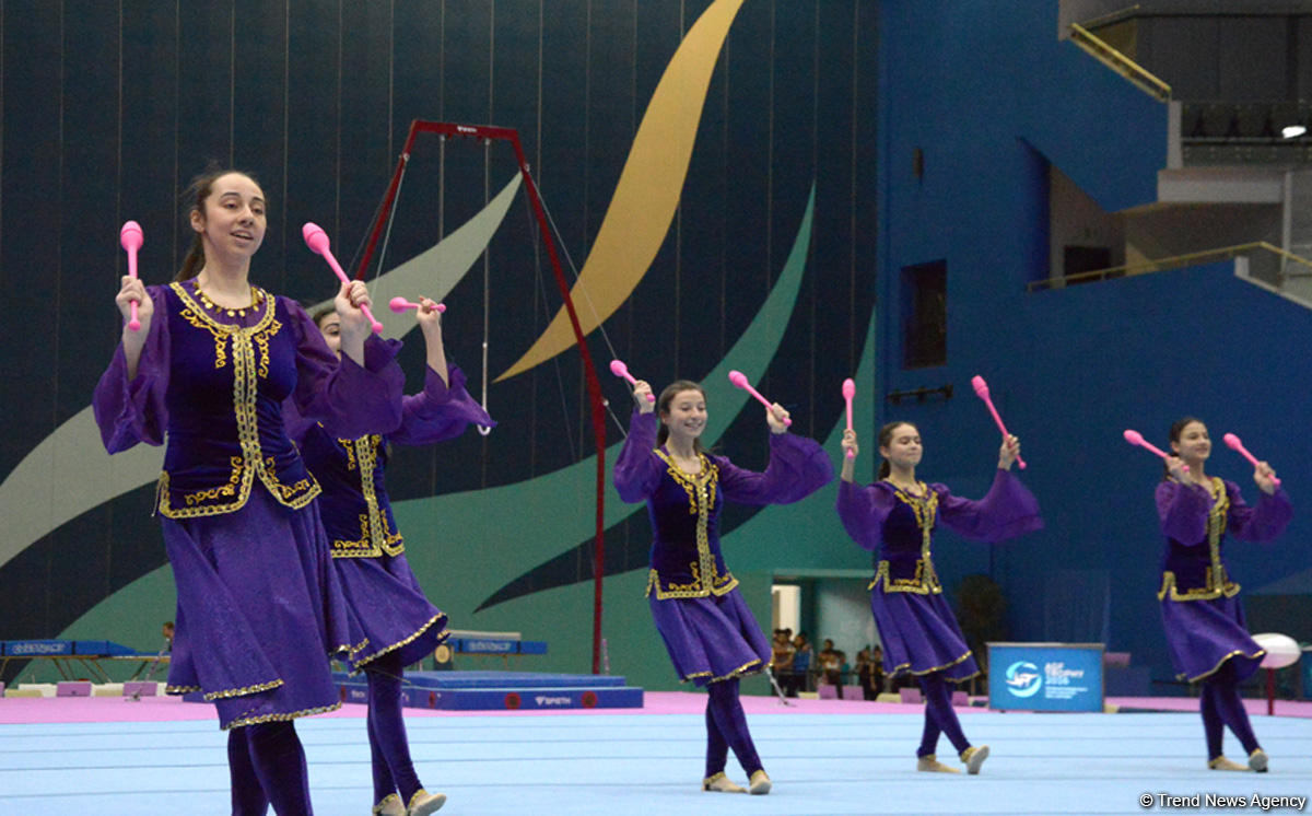Bakıda idman gimnastikası üzrə Dünya Kubokunun açılış mərasiminin yekun məşqi keçirilib (FOTO)