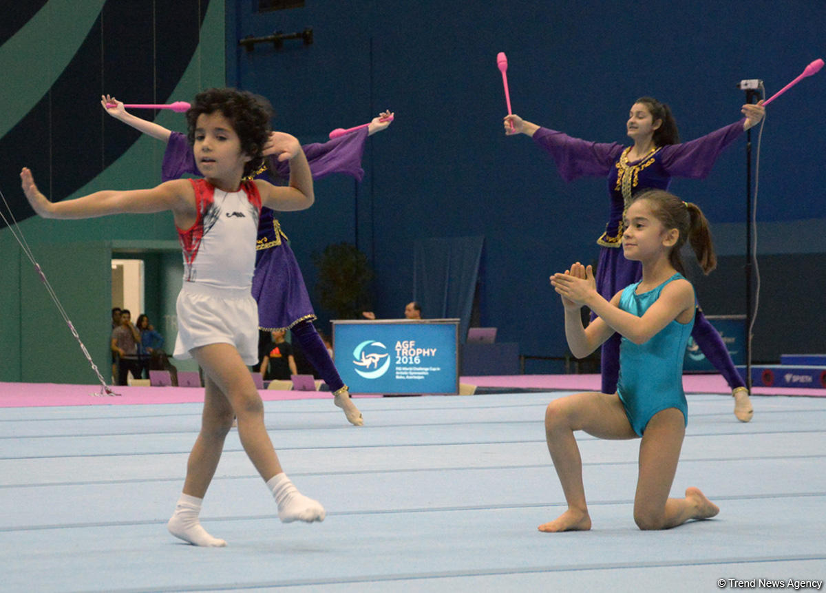 Bakıda idman gimnastikası üzrə Dünya Kubokunun açılış mərasiminin yekun məşqi keçirilib (FOTO)