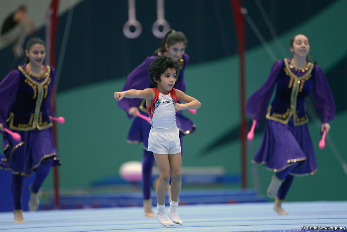 Bakıda idman gimnastikası üzrə Dünya Kubokunun açılış mərasiminin yekun məşqi keçirilib (FOTO)