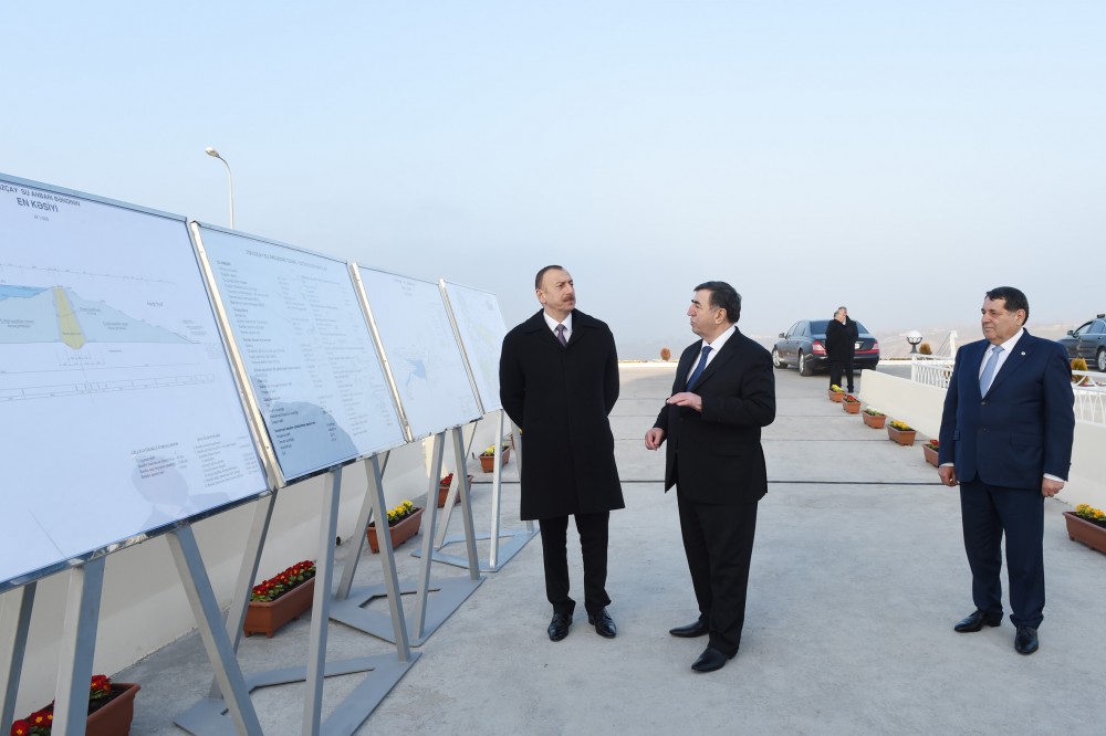 Prezident İlham Əliyev Tovuzçay su anbarının açılışını edib  (FOTO)