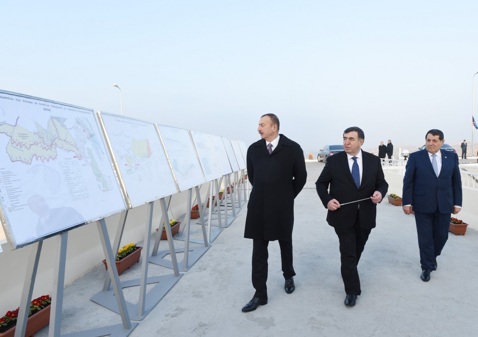 Prezident İlham Əliyev Tovuzçay su anbarının açılışını edib  (FOTO)