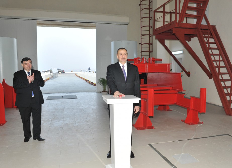 Prezident İlham Əliyev Tovuzçay su anbarının açılışını edib  (FOTO)