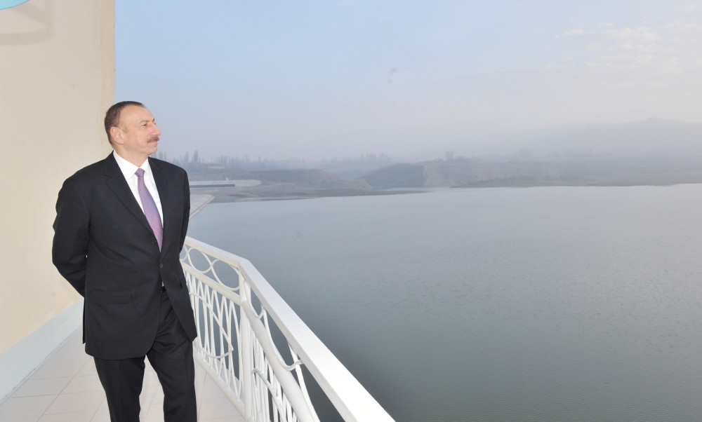 Prezident İlham Əliyev Tovuzçay su anbarının açılışını edib  (FOTO)