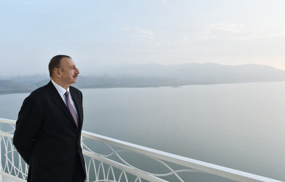 Prezident İlham Əliyev Tovuzçay su anbarının açılışını edib  (FOTO)