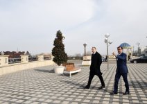 Prezident İlham Əliyev "Gəncəçay" park-bulvar kompleksi ilə tanış olub (FOTO)