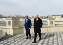 Prezident İlham Əliyev "Gəncəçay" park-bulvar kompleksi ilə tanış olub (FOTO)